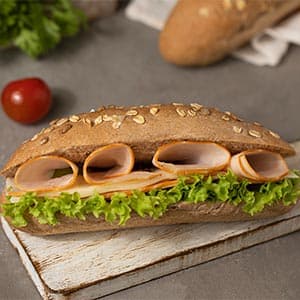 ساندوتش ديك رومي وجبنة